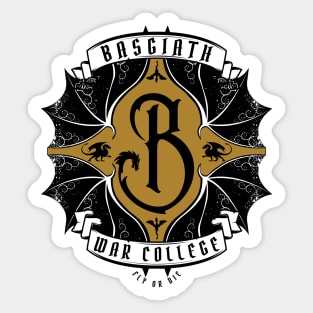 Basgiath War College Crest (gold) Sticker